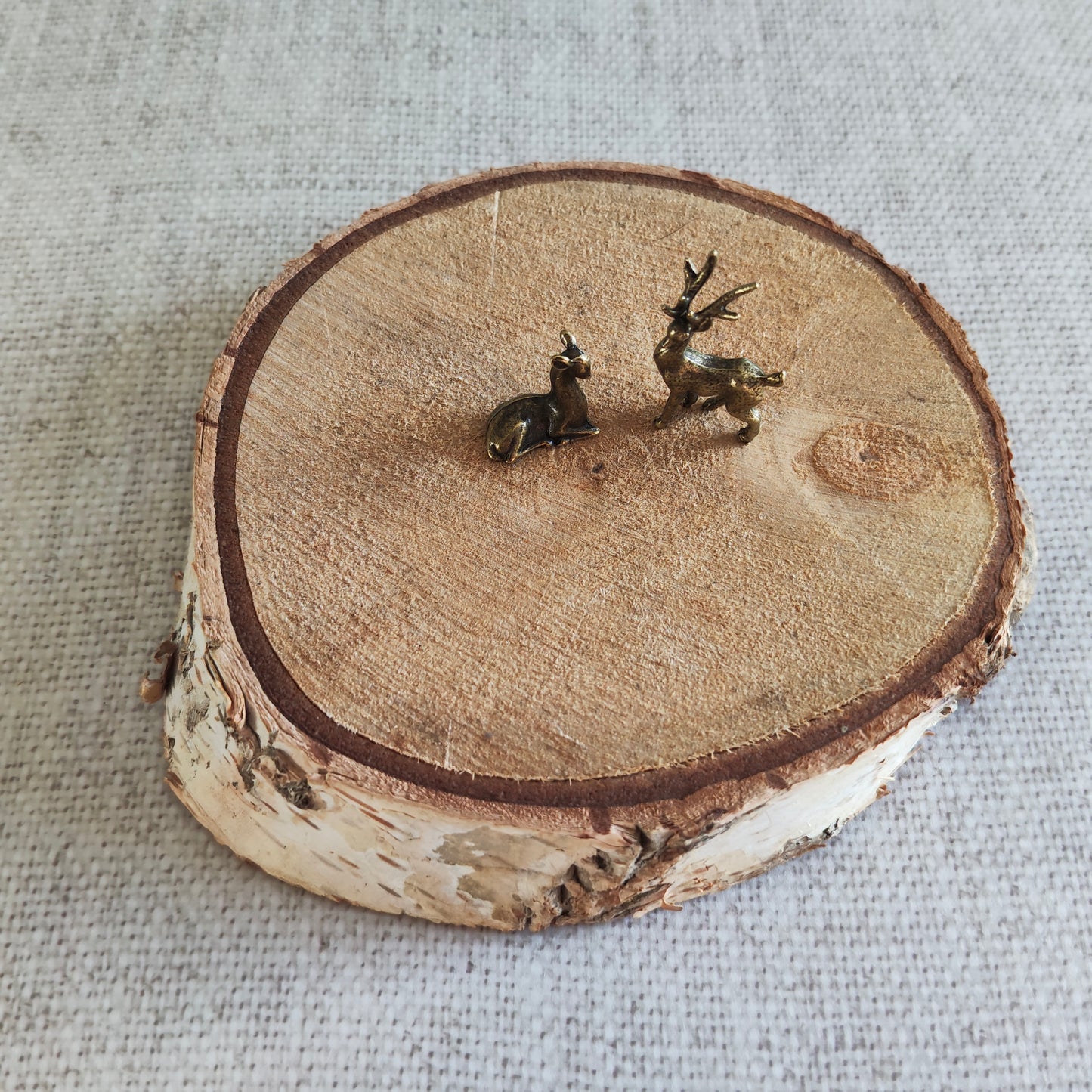 Cerf biche Animal Forêt Figurine Laiton