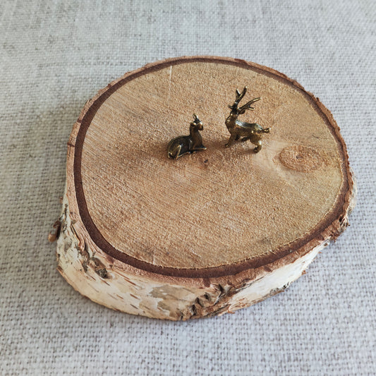Cerf biche Animal Forêt Figurine Laiton