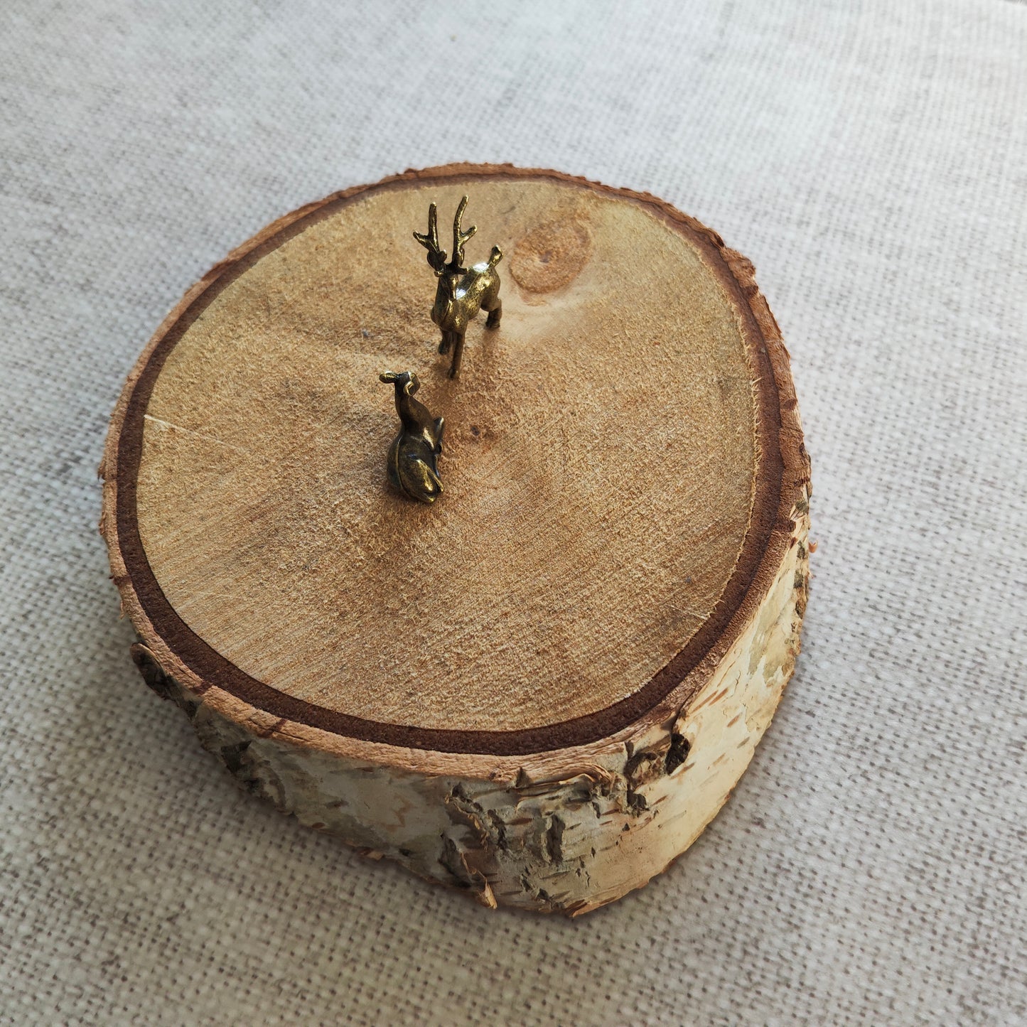 Cerf biche Animal Forêt Figurine Laiton