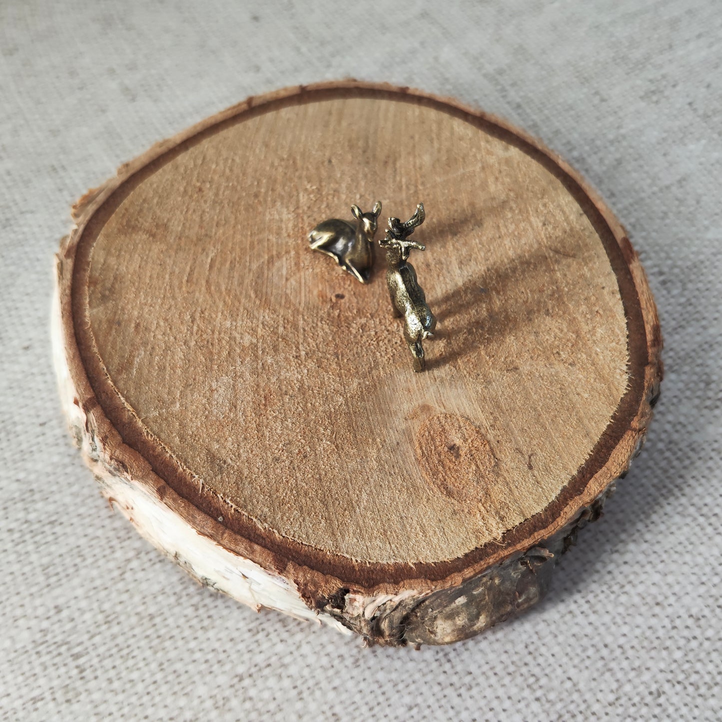 Cerf biche Animal Forêt Figurine Laiton