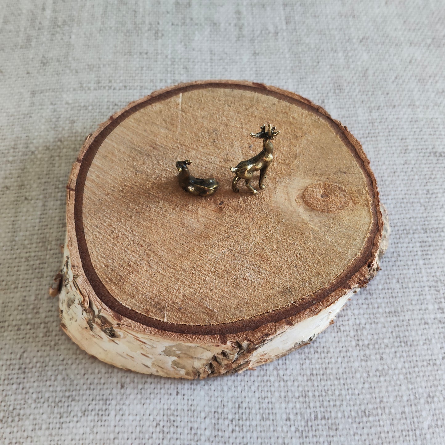 Cerf biche Animal Forêt Figurine Laiton