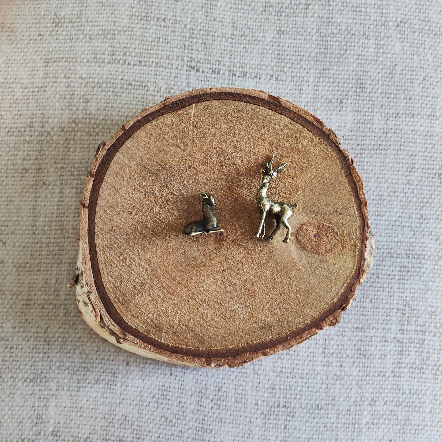 Cerf biche Animal Forêt Figurine Laiton