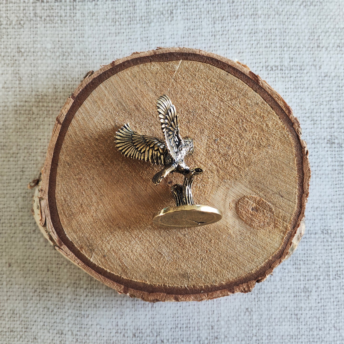 Chouette oiseau rapace animal figurine laiton