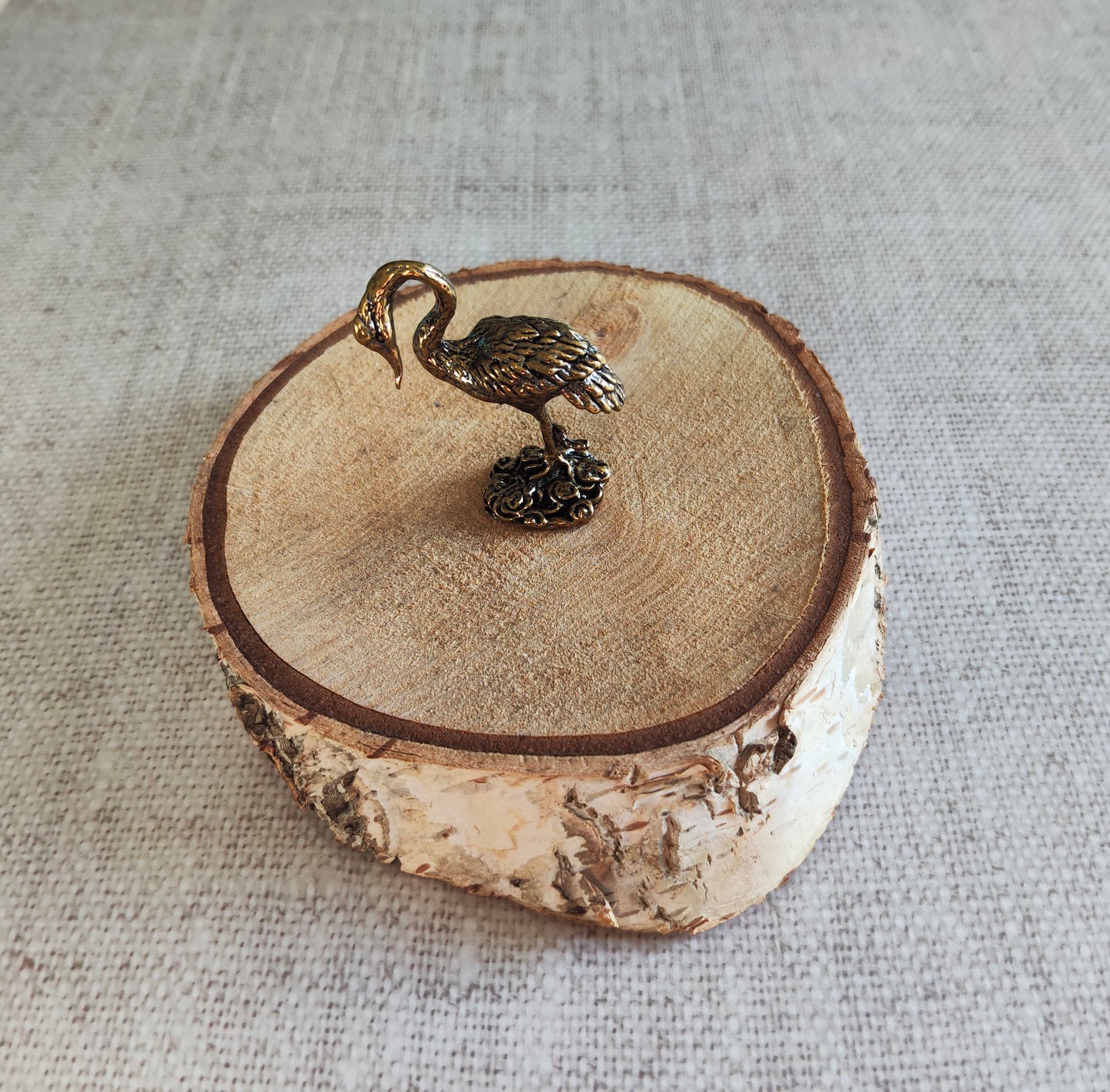 Grue Oiseau Japon Animal Figurine laiton