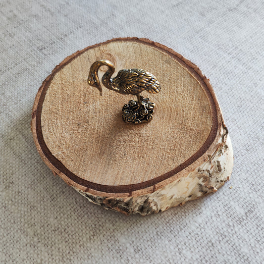 Grue Oiseau Japon Animal Figurine laiton