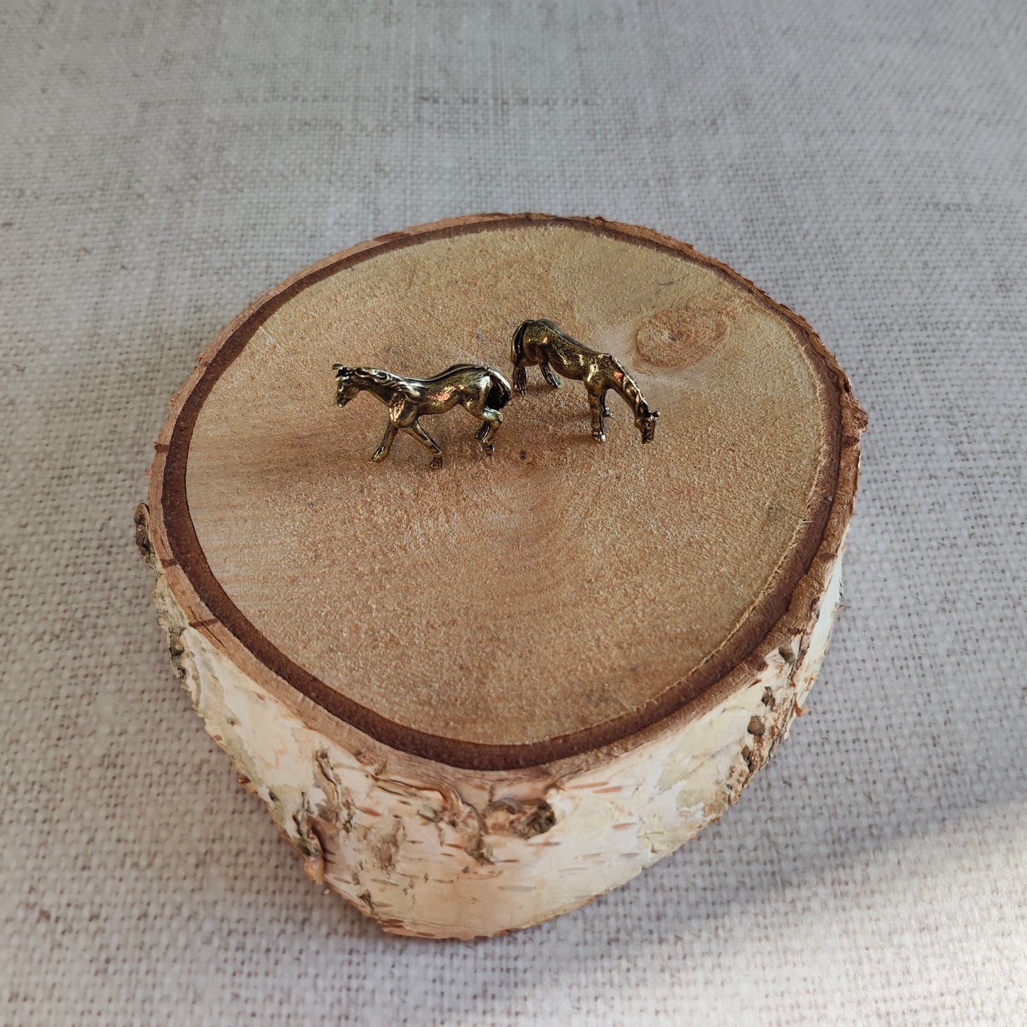 2 Chevaux Animal équidé Figurine Laiton