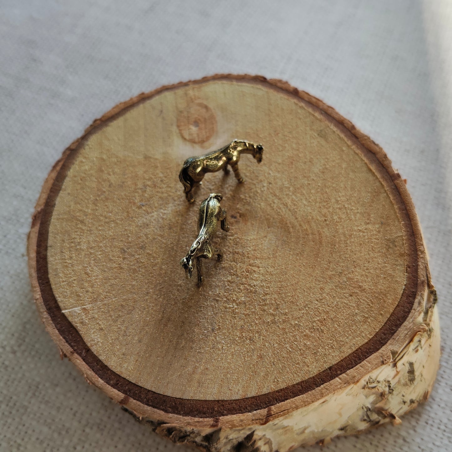 2 Chevaux Animal équidé Figurine Laiton