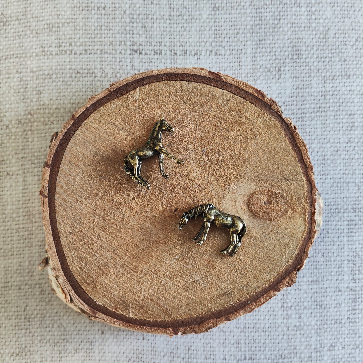 2 Chevaux Animal équidé Figurine Laiton