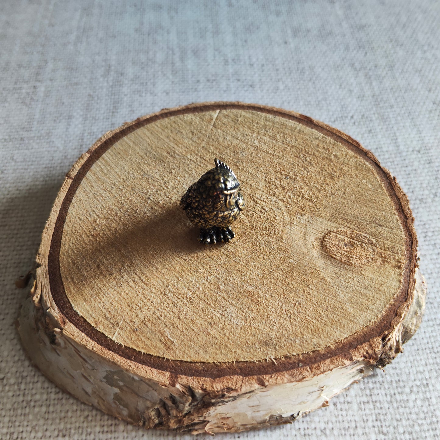 Hibou Grand Duc oiseau figurine rapace animal laiton