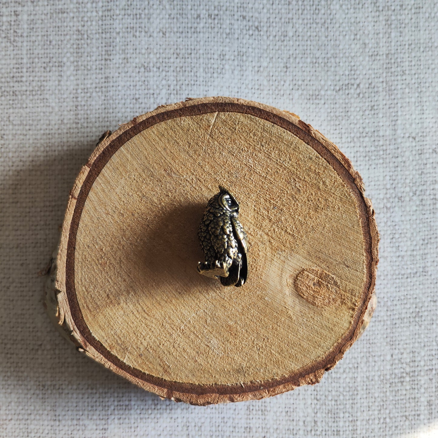 Hibou Grand Duc oiseau figurine rapace animal laiton