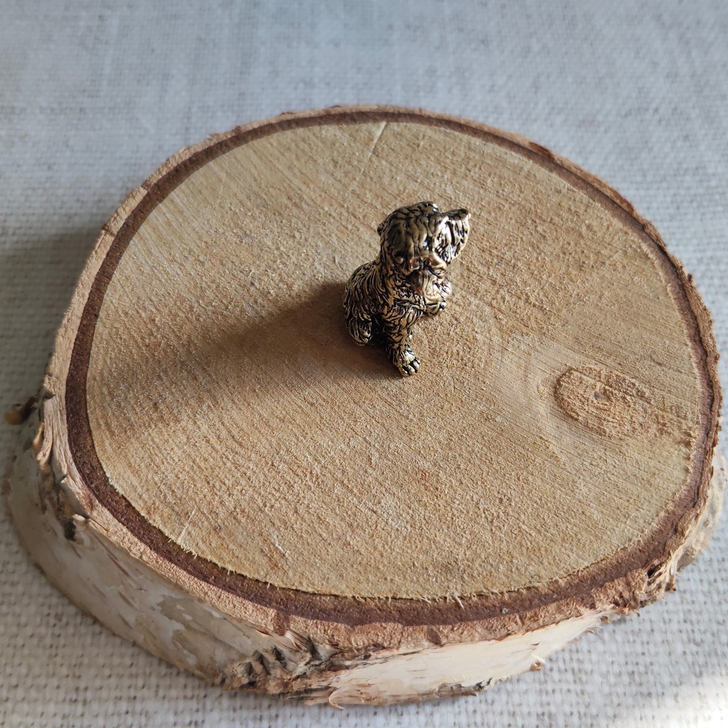 Chien Caniche figurine animal canin laiton