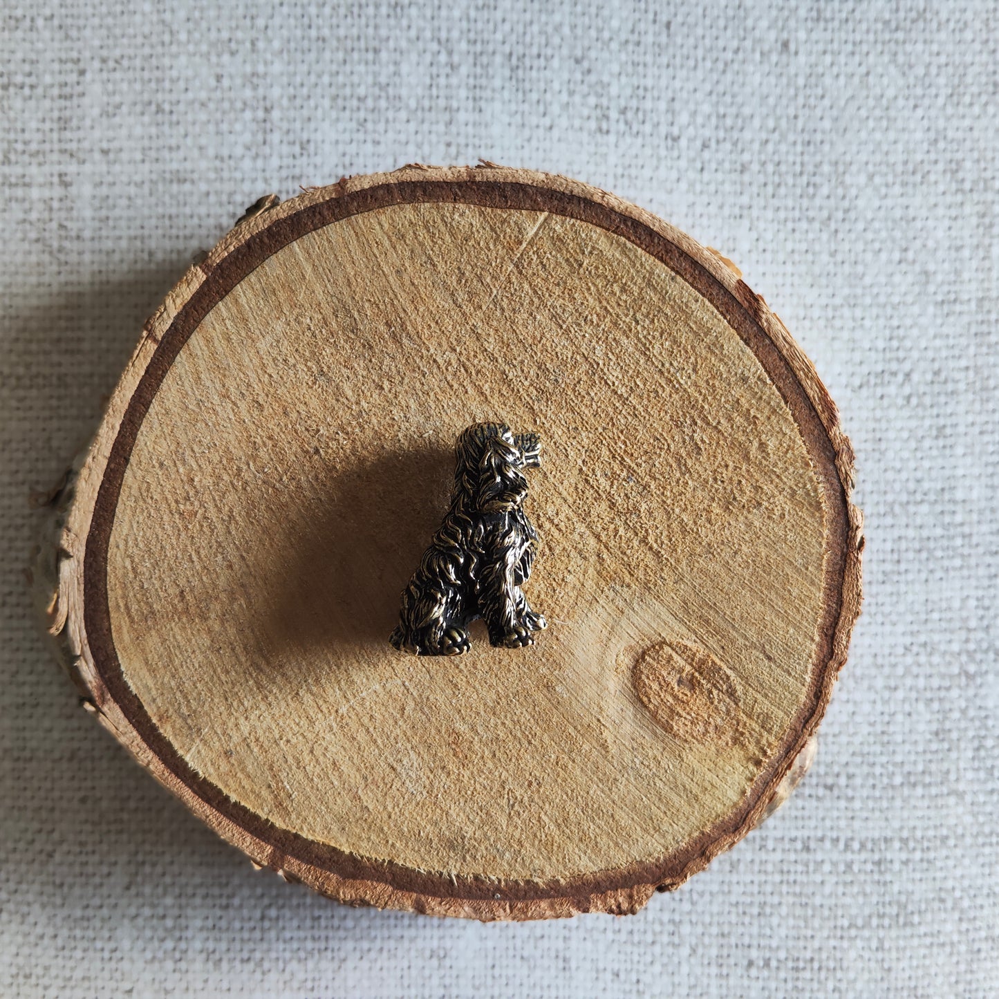 Chien Cocker Spaniel figurine animal canin laiton