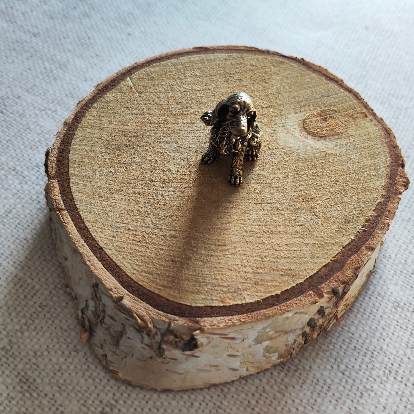 Chien Cocker Spaniel figurine animal canin laiton