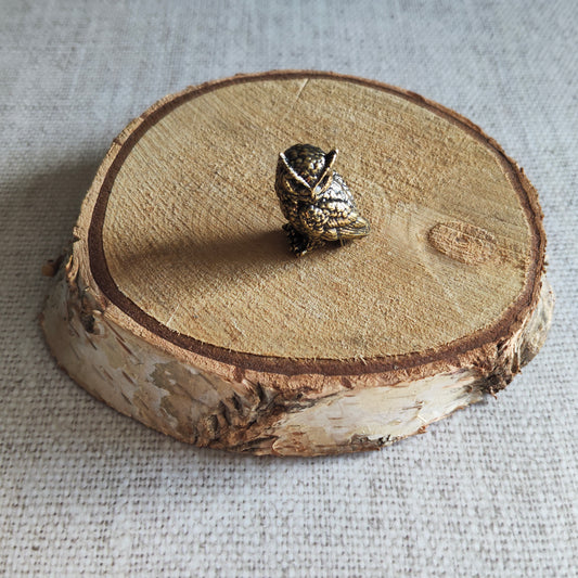 Hibou Grand Duc oiseau figurine rapace animal laiton