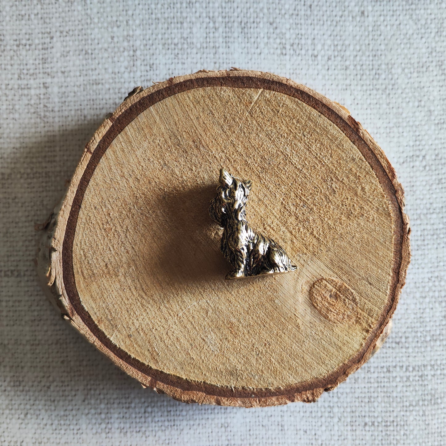 Chien Yorkshire Terrier figurine animal laiton