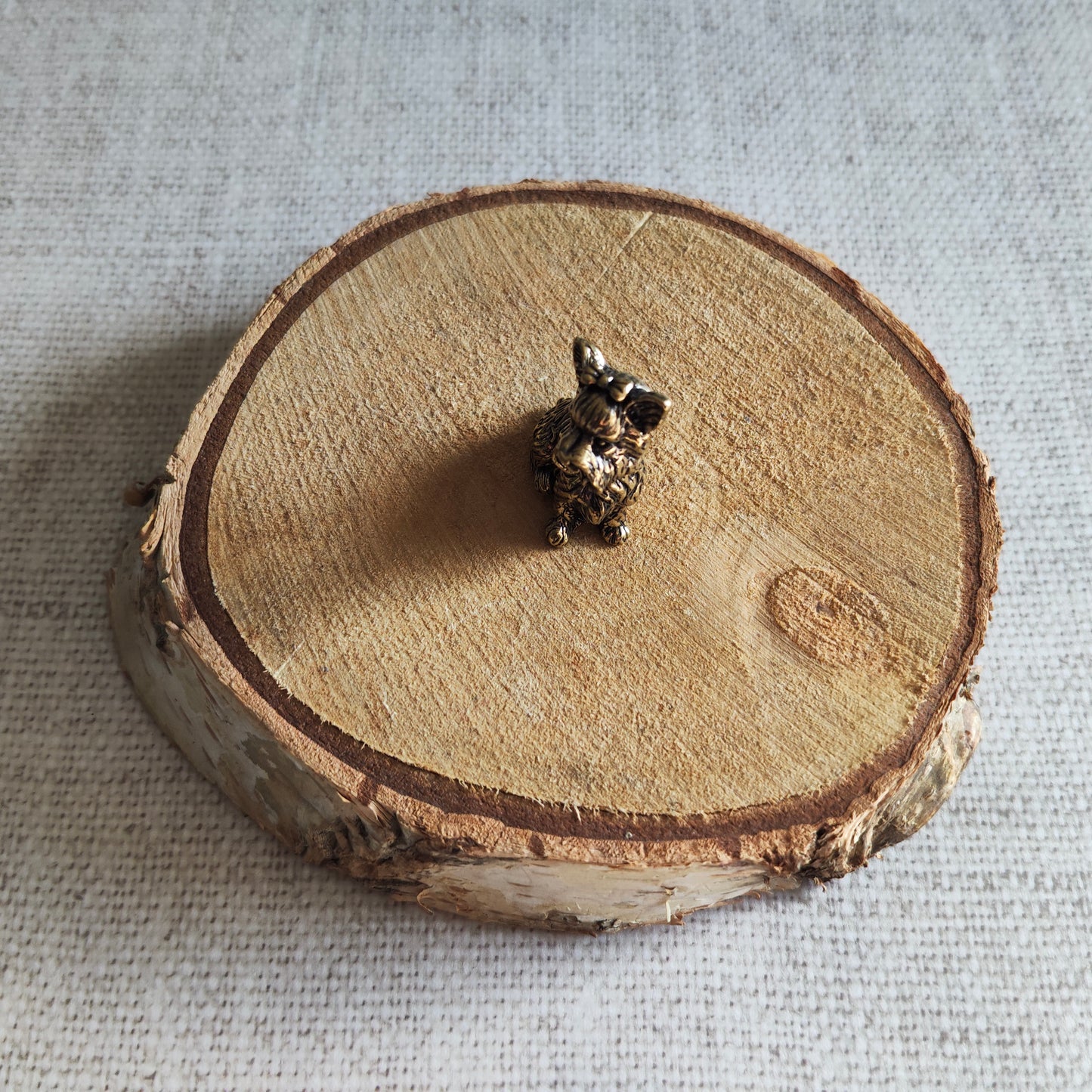 Chien Yorkshire Terrier figurine animal laiton