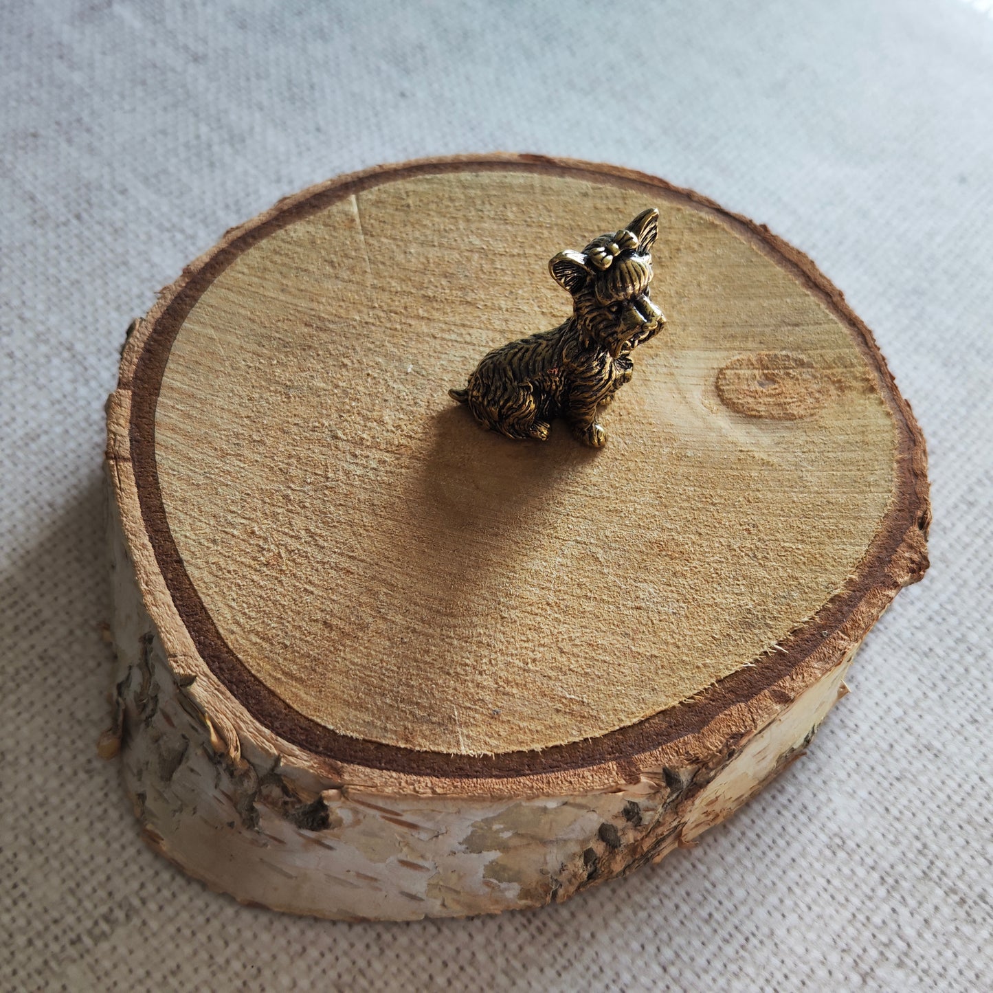 Chien Yorkshire Terrier figurine animal laiton
