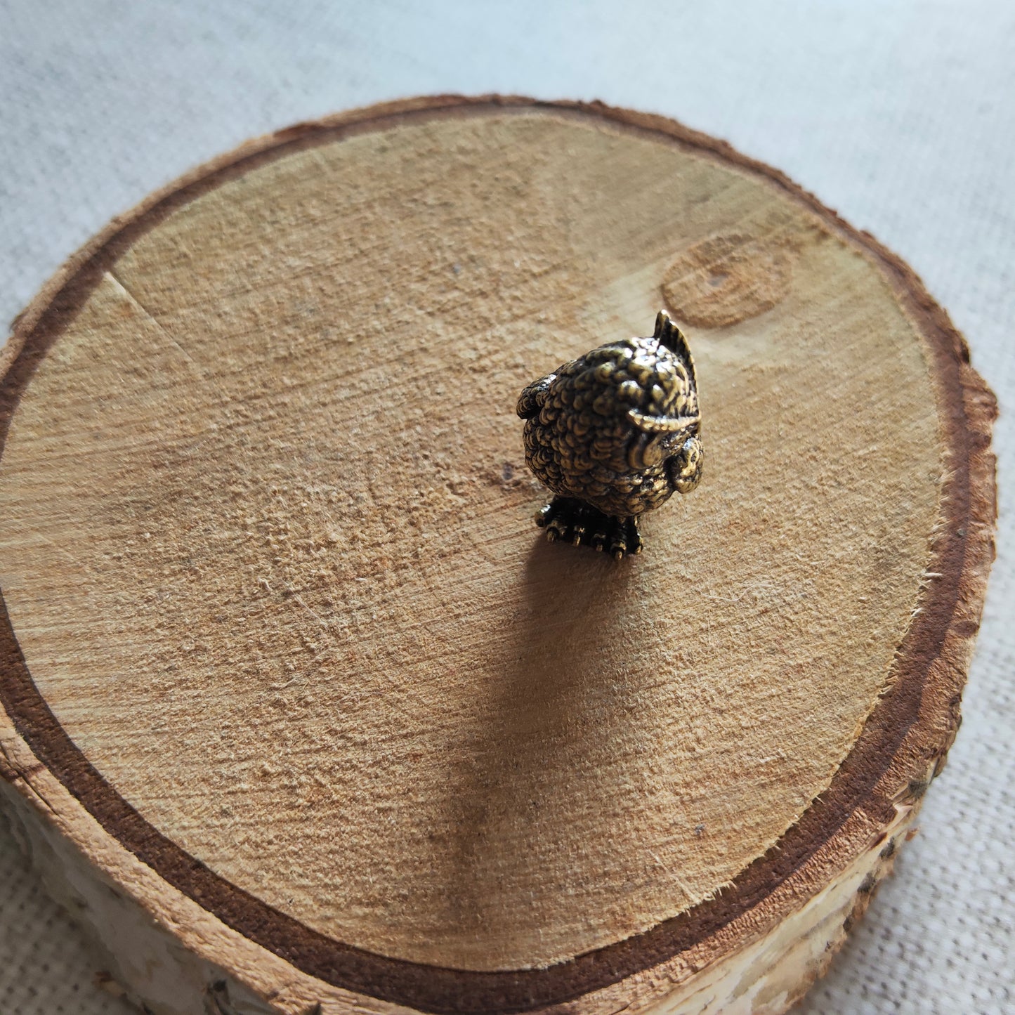 Hibou Grand Duc oiseau figurine rapace animal laiton