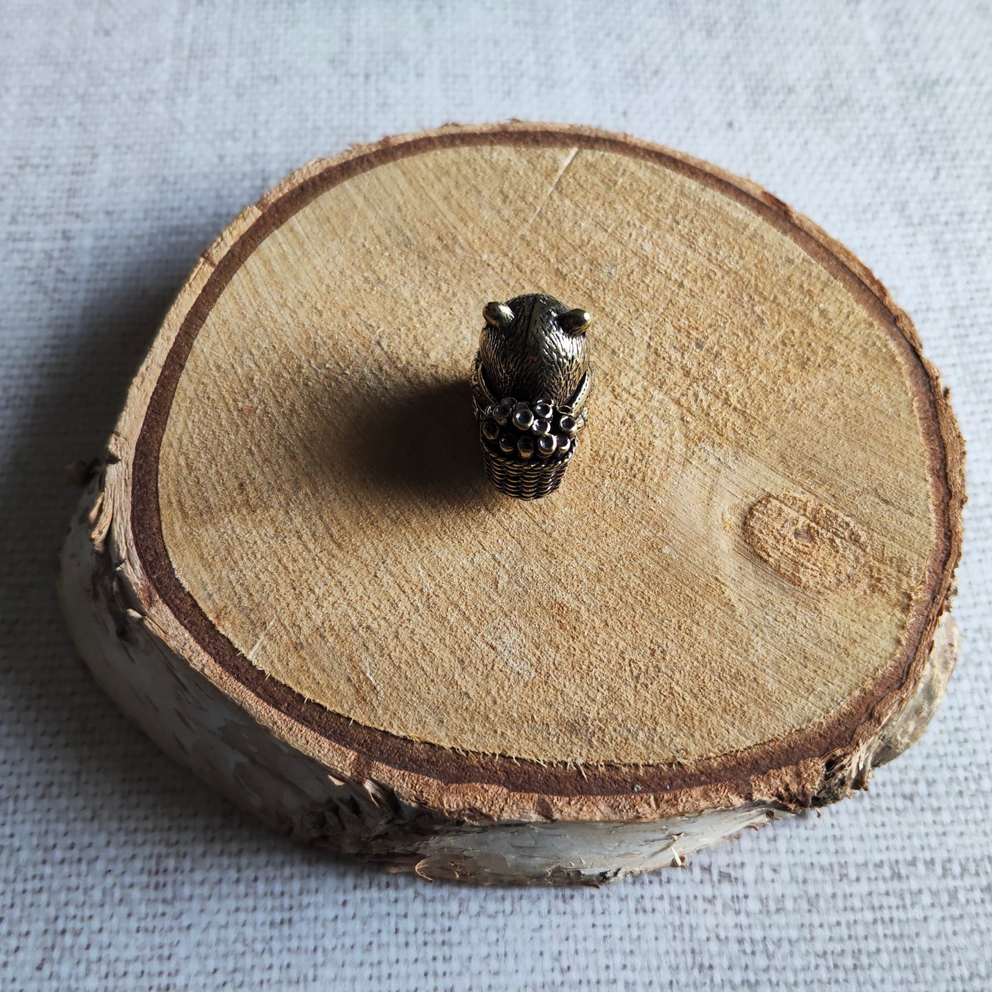 Figurine Animal Panda Sac Bambou laiton Miniature