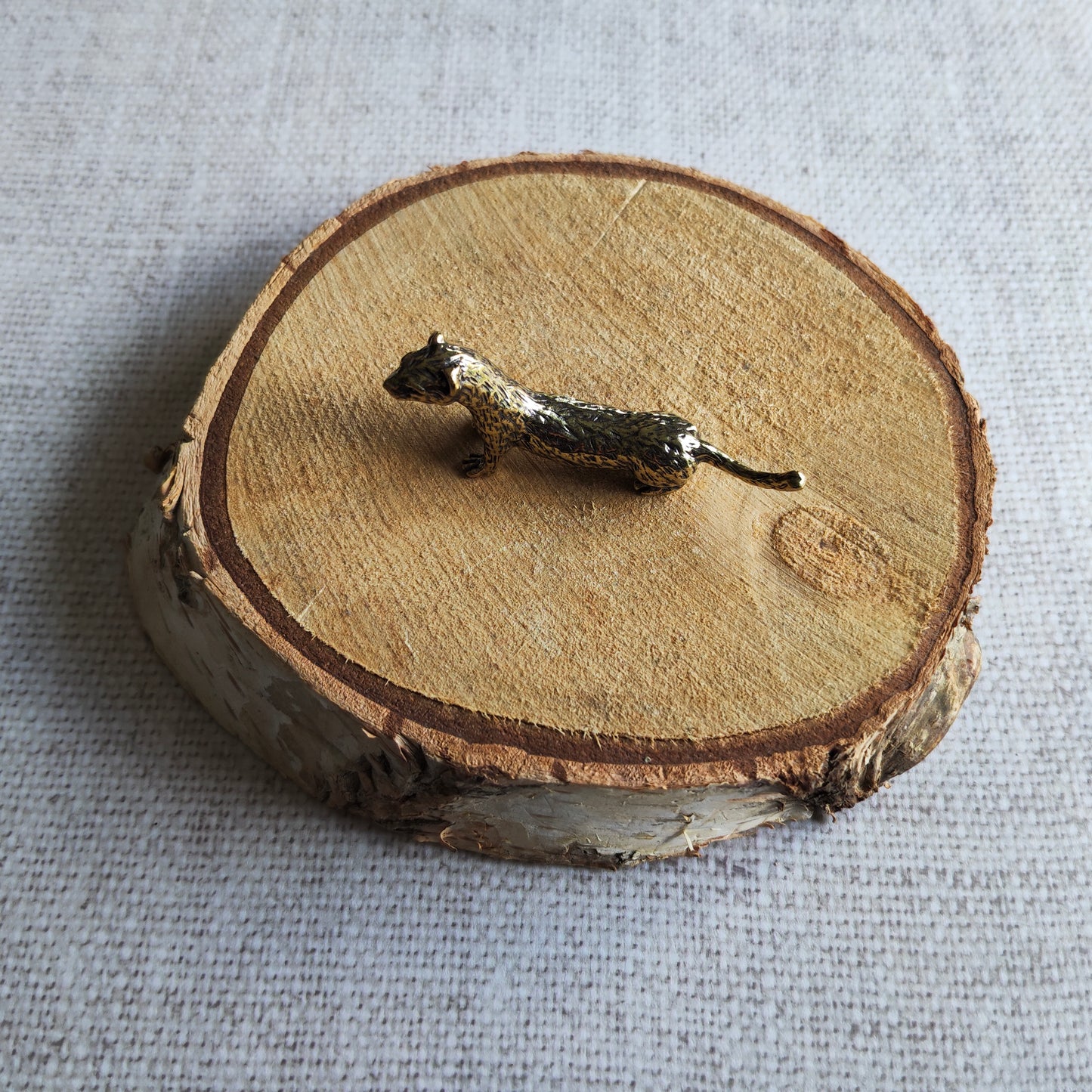 Figurine Furet laiton miniature