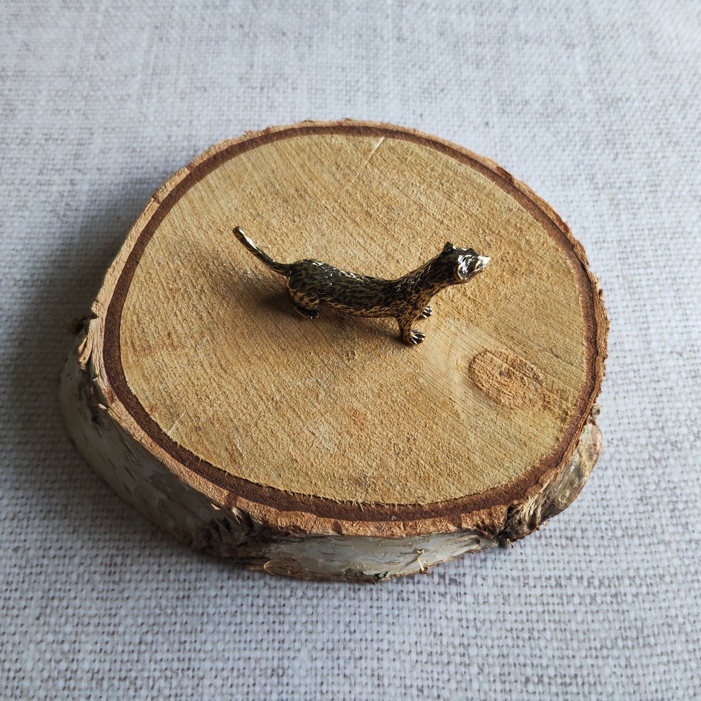 Figurine Furet laiton miniature