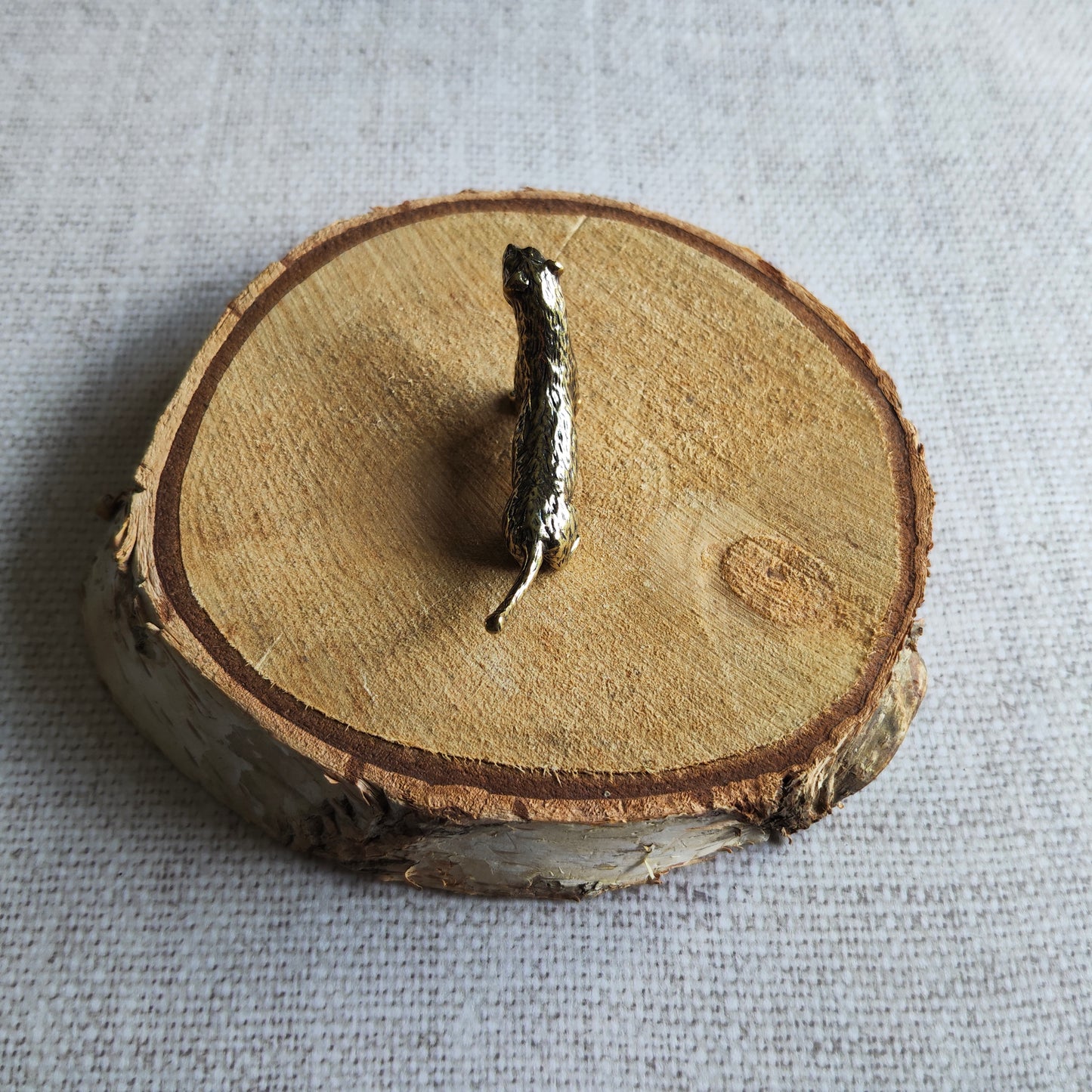 Figurine Furet laiton miniature