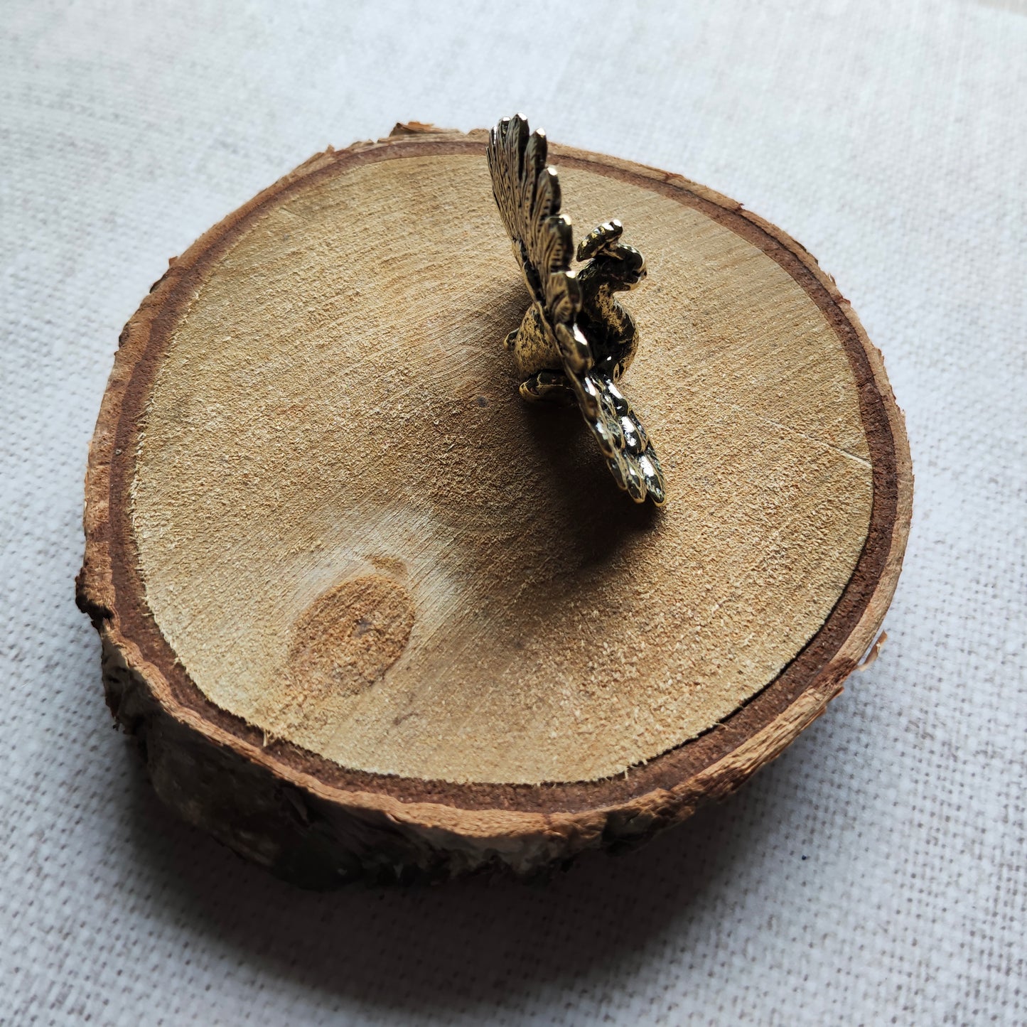 Paon oiseau figurine animal laiton