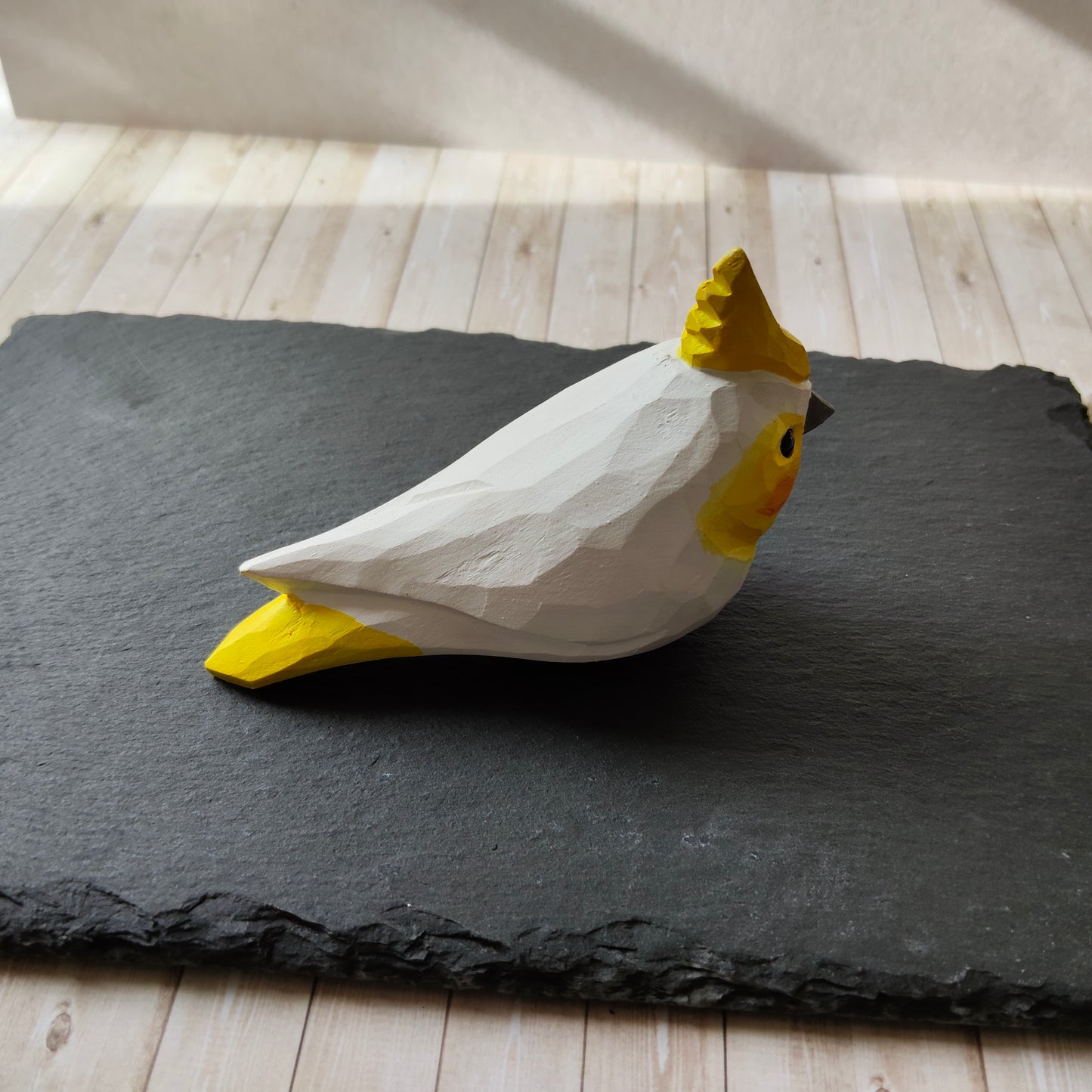 Cacatoès perroquet oiseau animal figurine bois