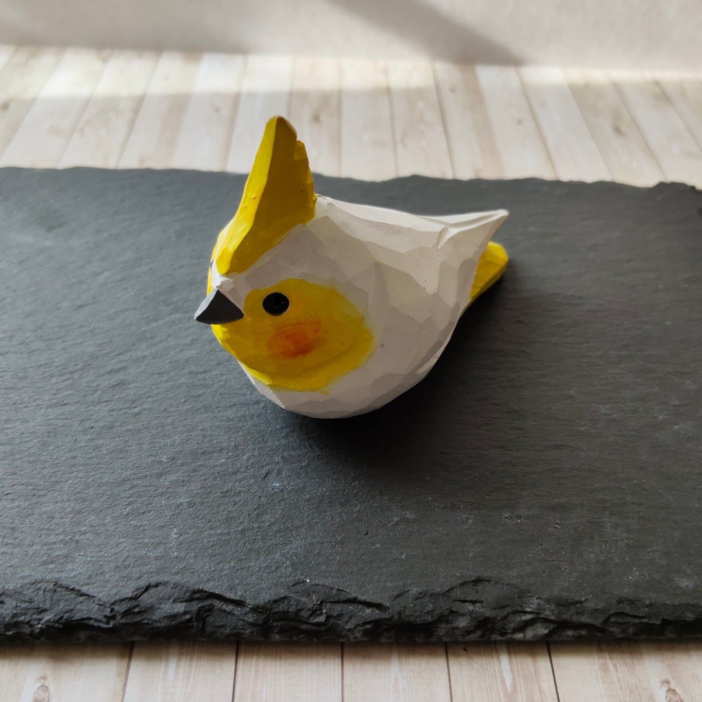 Cacatoès perroquet oiseau animal figurine bois