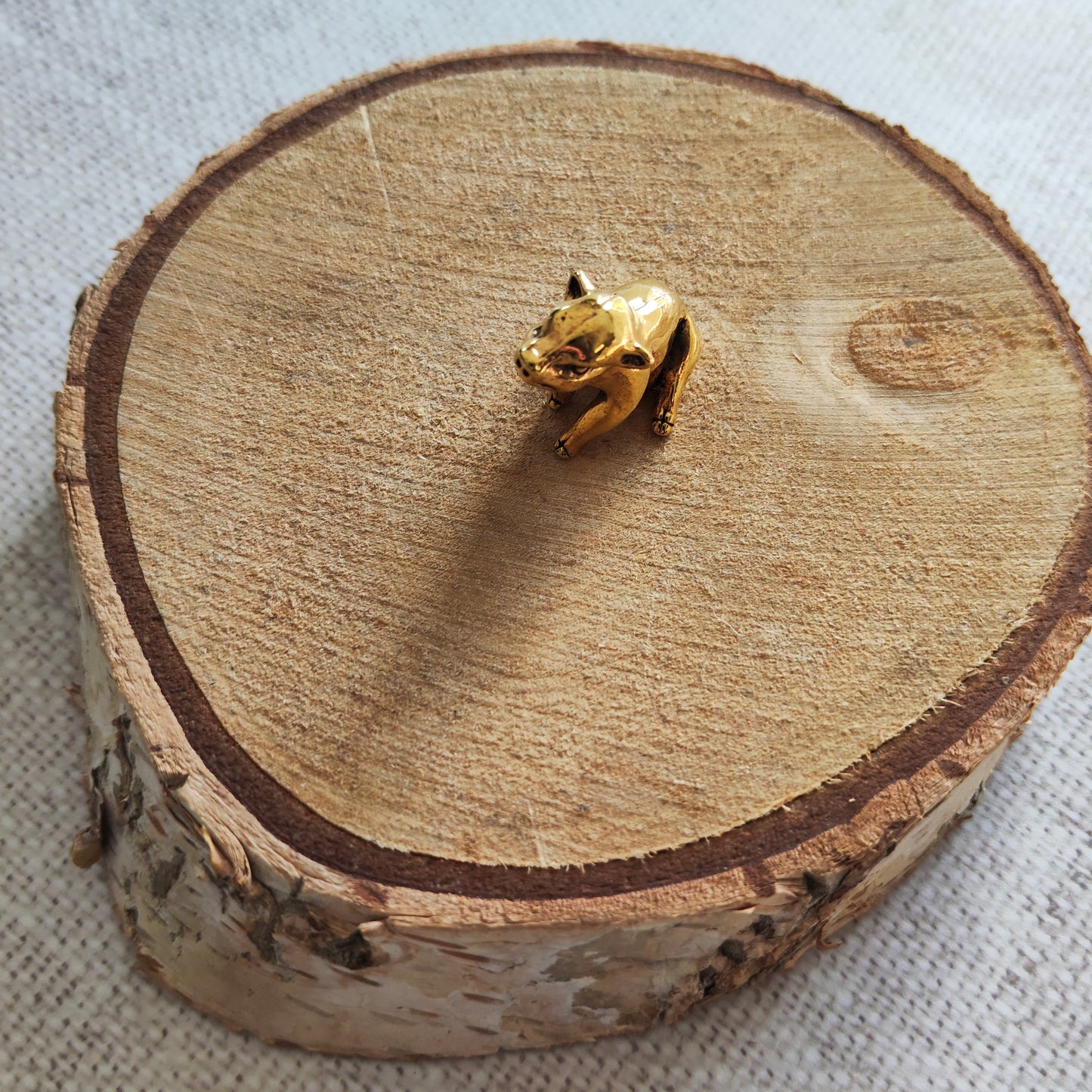 Cochon assis figurine animal laiton