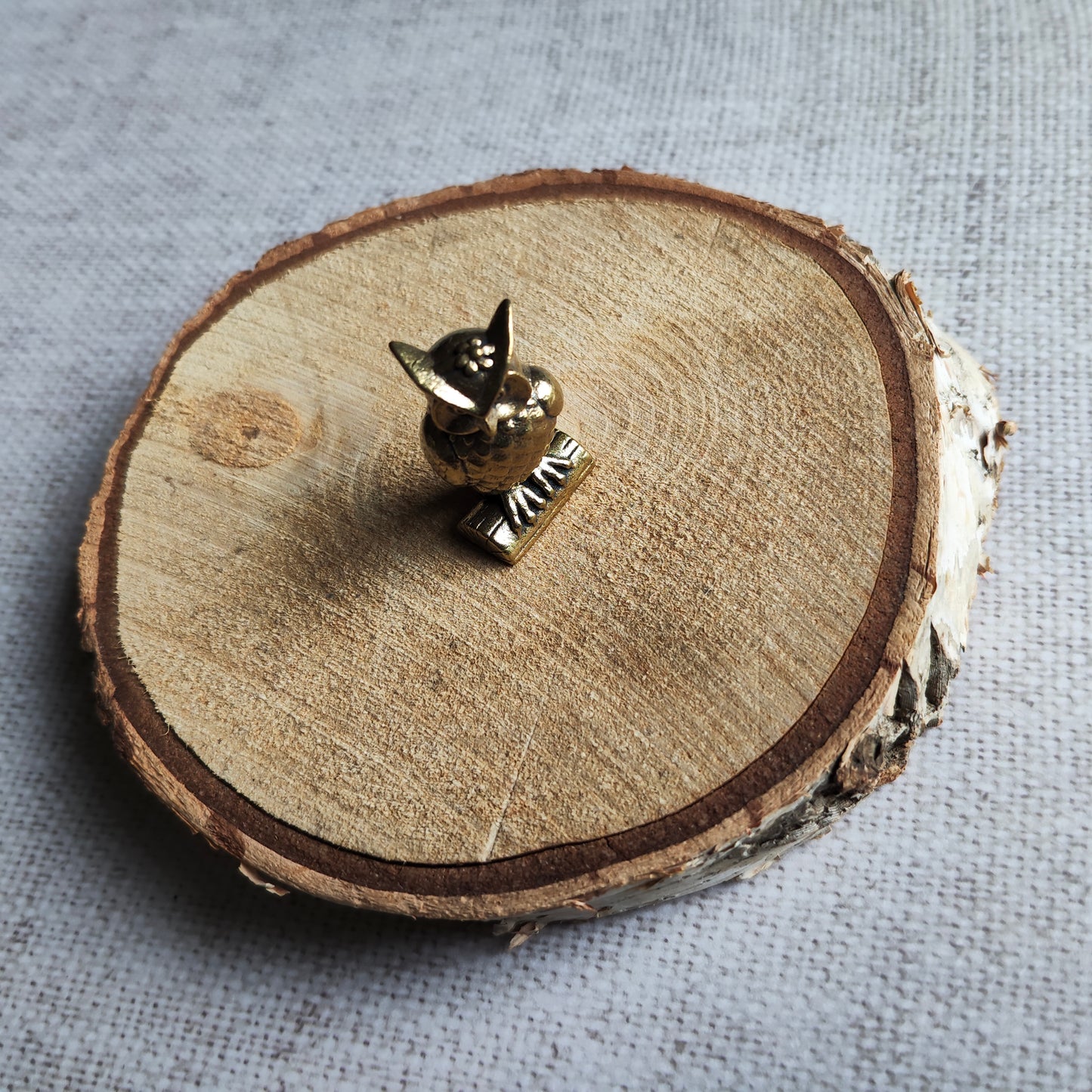Hibou oiseau figurine rapace animal laiton