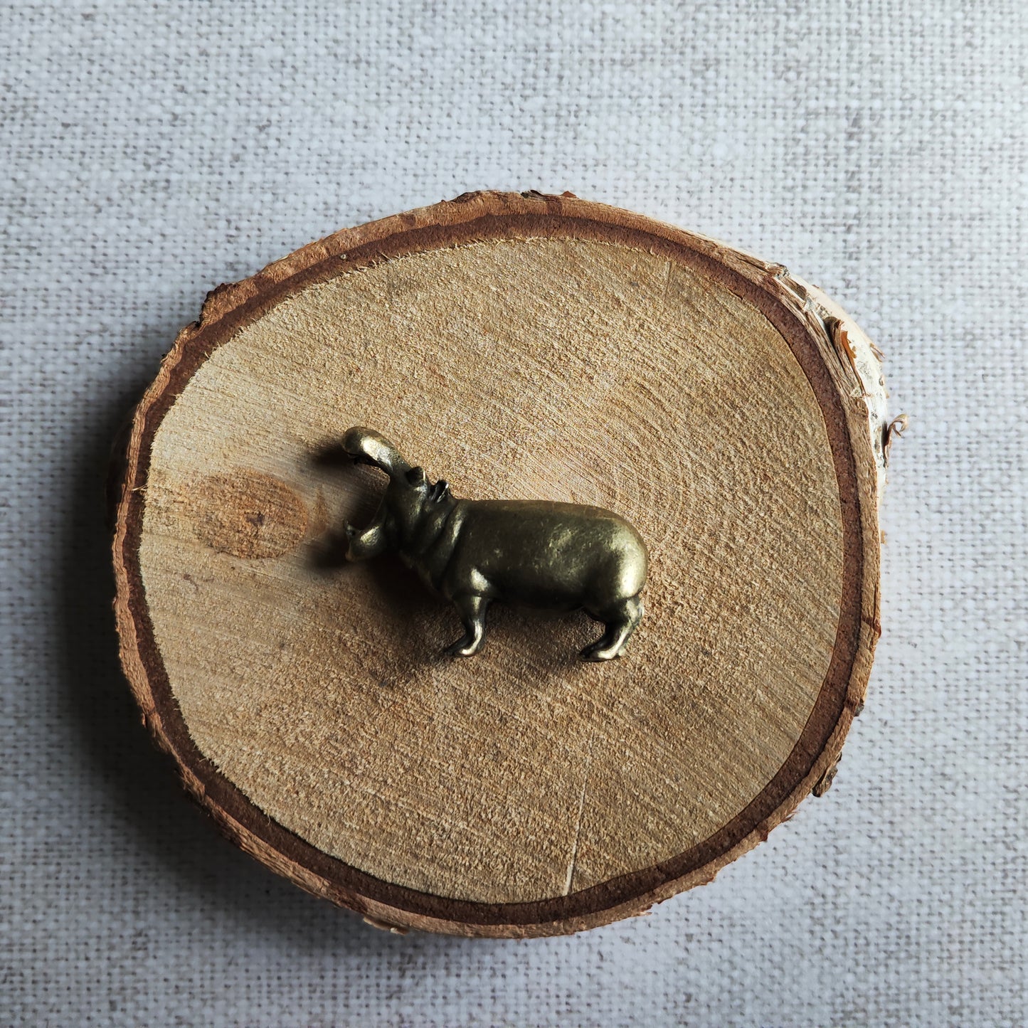 Hippopotame figurine animal Afrique laiton