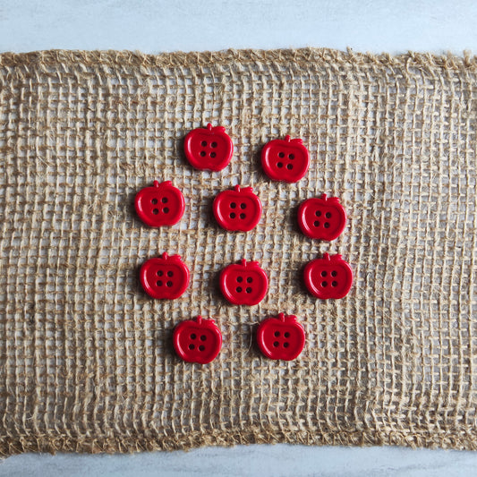 Boutons pomme rouge fruit