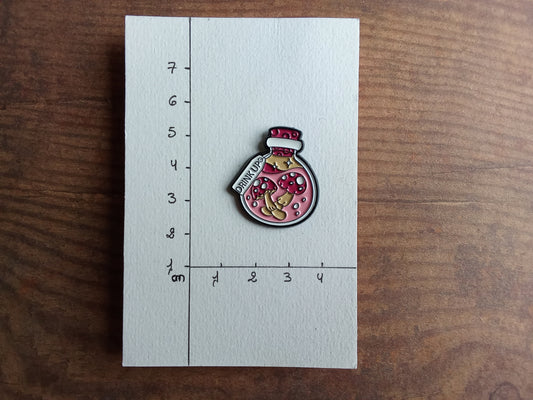 Pin's Fiole Bouteille Rouge Champignon magie
