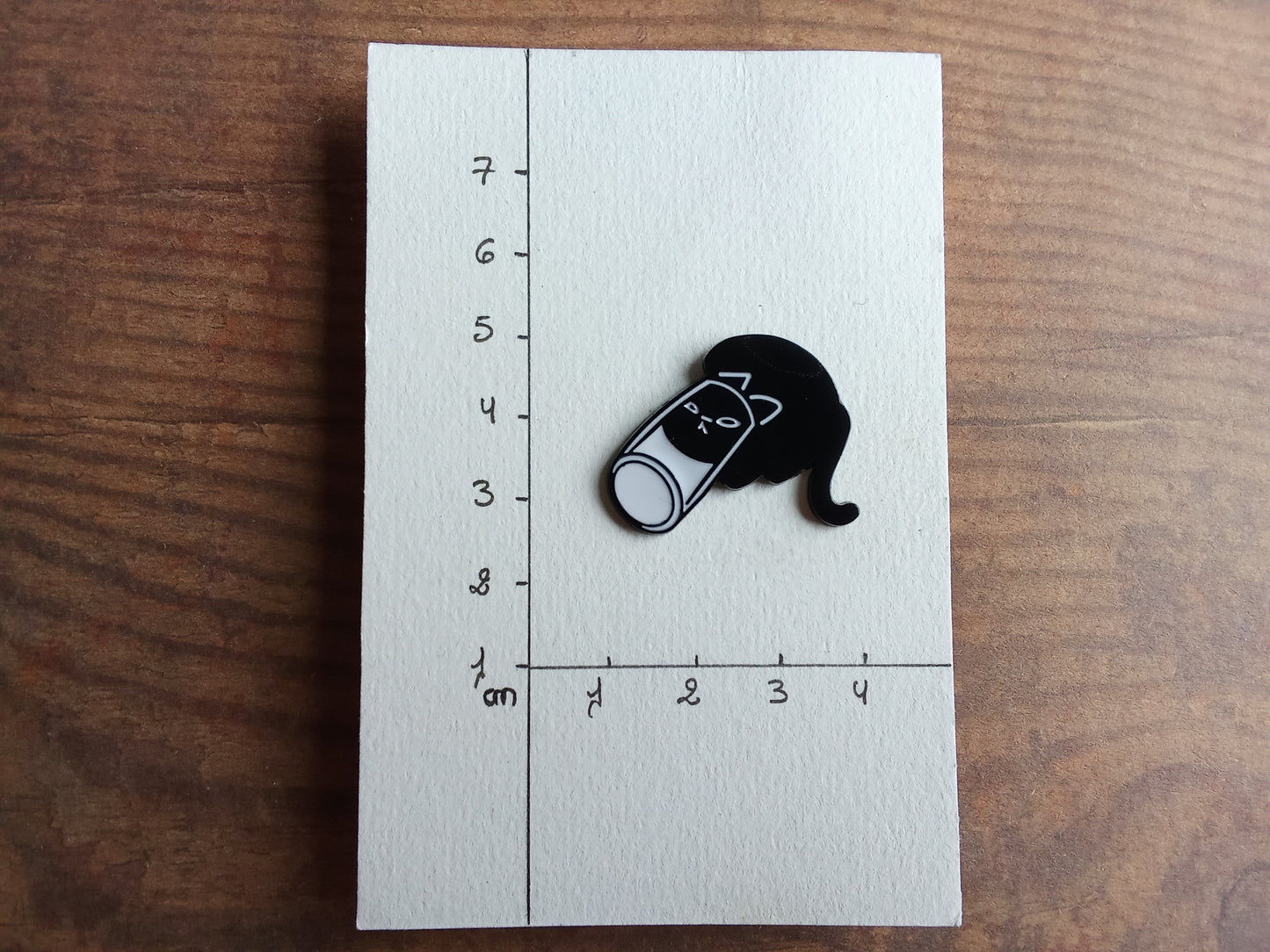 Pin's Chat noir et verre Animal félin