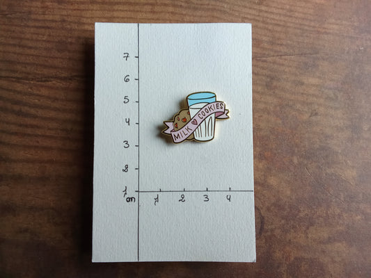 Pin's Verre Lait et Cookie