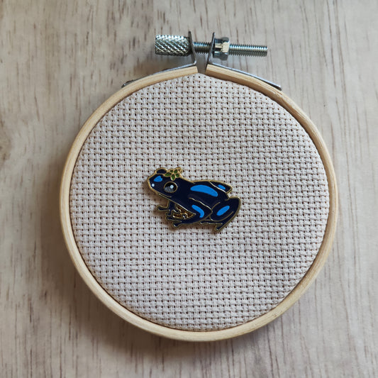 Pin's grenouille dendrobate bleu amphibien