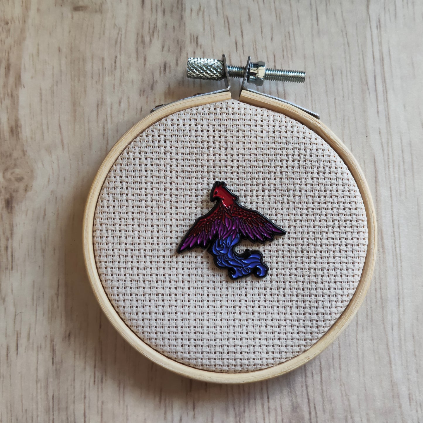 Pin's oiseau Phoenix Animal légende