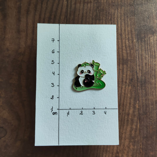 Pin's Panda Animal Branche Bambou Vert