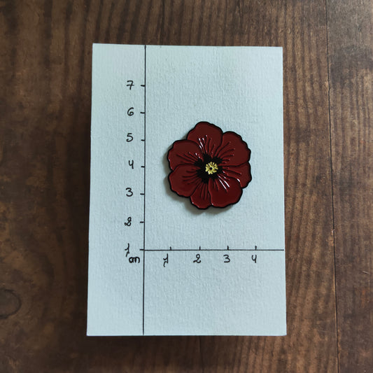 Pin's Rouge Fleur de Coquelicot