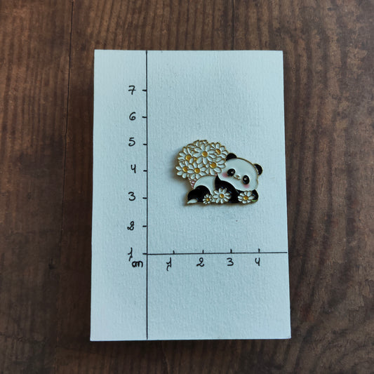 Pin's Panda Animal Fleurs Marguerite