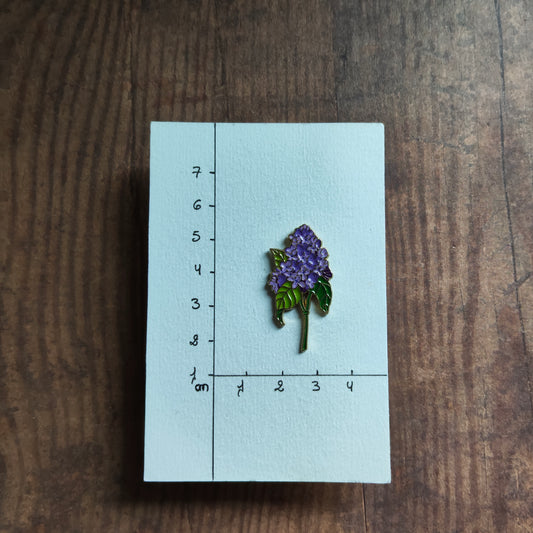 Pin's Fleur Hortensia Violet Nature Jardin