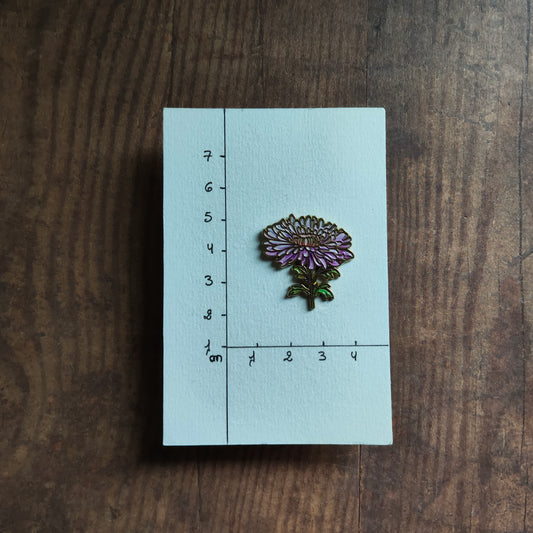 Pin's Fleur Dalhia Violet Jardin Floral