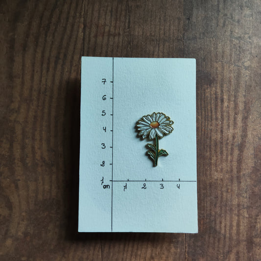 Pin's Fleur Marguerite Blanc Nature Floral
