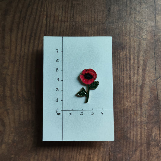 Pin's petit coquelicot rouge Fleur Champs Campagne