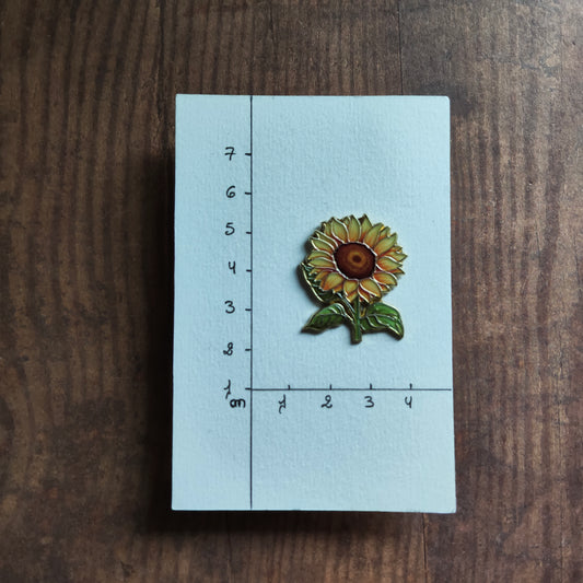 Pin's Fleur Tournesol Jaune Jardin Nature Campagne