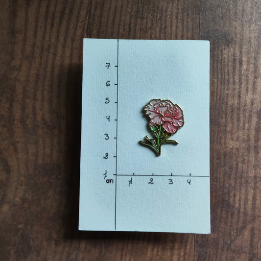 Pin's Fleur Œillet Rose Floral Jardin Nature