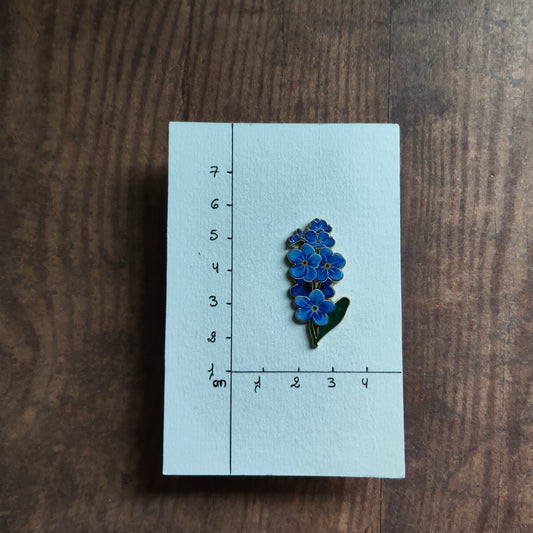 Pin's Petite Fleurs Bleu Nature Jardin Campagne
