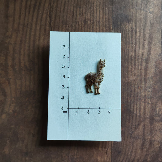 Pin's Lama Animal Beige