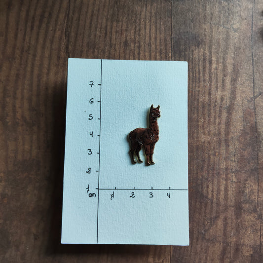 Pin's Lama Animal Marron